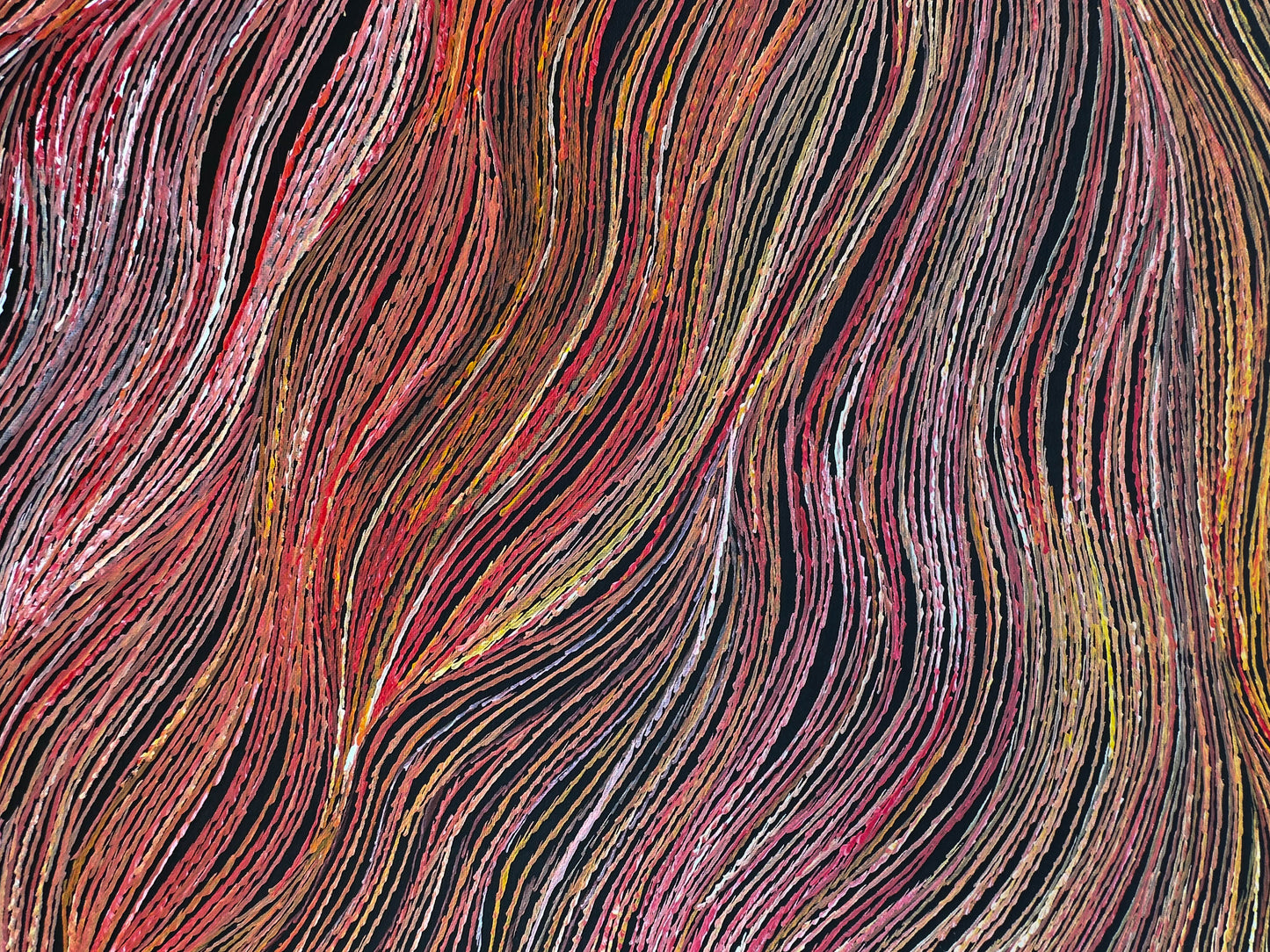 Anna Pitjara Petyarre + Utopia + Indigenous Art + Australian Art + Aboriginal Art + Yam Dreaming + Darwin Based Gallery