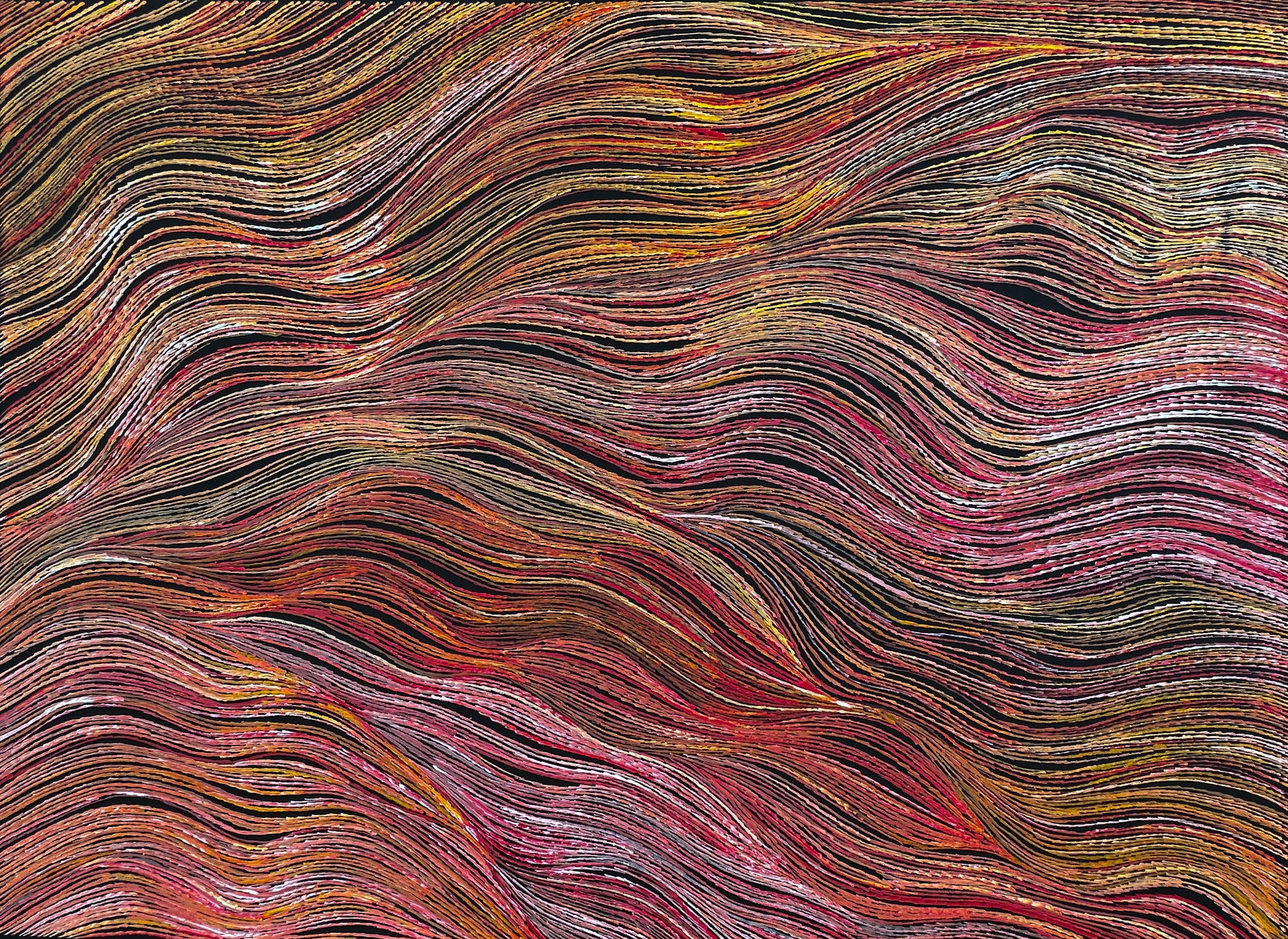 Anna Pitjara Petyarre + Utopia + Indigenous Art + Australian Art + Aboriginal Art + Yam Dreaming + Darwin Based Gallery +
