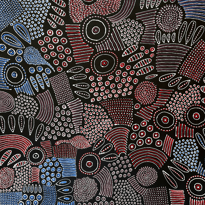 Anna Pitjara Petyarre Utopia Body Paint Design Awelye Womens Ceremony Indigenous Art Aboriginal Art Australian Art Iconography Symbolism Dot art Contemporary Art Traditional Art Based in Darwin (Australia)