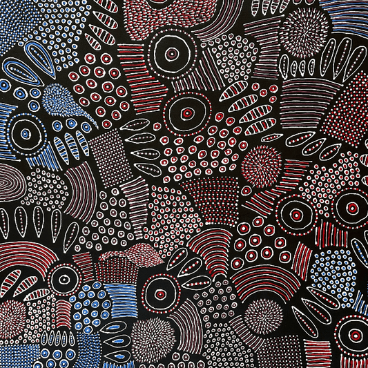 Anna Pitjara Petyarre Utopia Body Paint Design Awelye Womens Ceremony Indigenous Art Aboriginal Art Australian Art Iconography Symbolism Dot art Contemporary Art Traditional Art Based in Darwin (Australia)