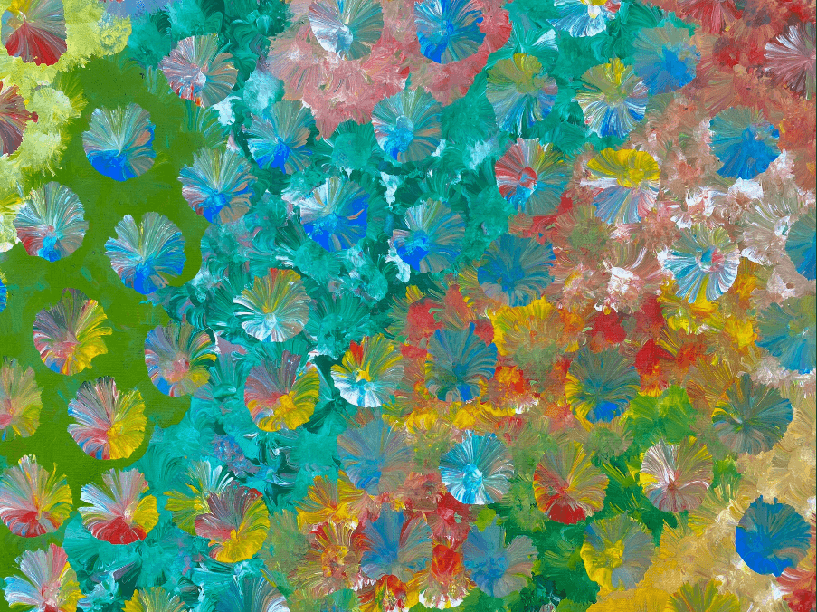 Anna Pitjara Petyarre Aboriginal Art Indigenous Art Australian Art Yam Flower Artist Utopia Culture Based in Darwin (Australia)