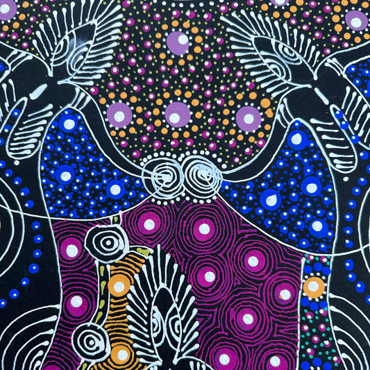 Colleen Wallace, Colleen nungarrayi, colleen nungari, traditional art, contemporary art, altyere aboriginal art, aboriginal art, indigenous art, Australian art, dot painting, dot art work, art, artwork, art for sale, Ltyentye Apurte, painting, painting for sale, wall art, art gallery, Darwin gallery, northern territory, santa Teresa, décor, interior décor, interior design, dot painting, office décor, dot art, art collector, famous artist, dreamings, colour, colourful, intricate, Dream time sisters,