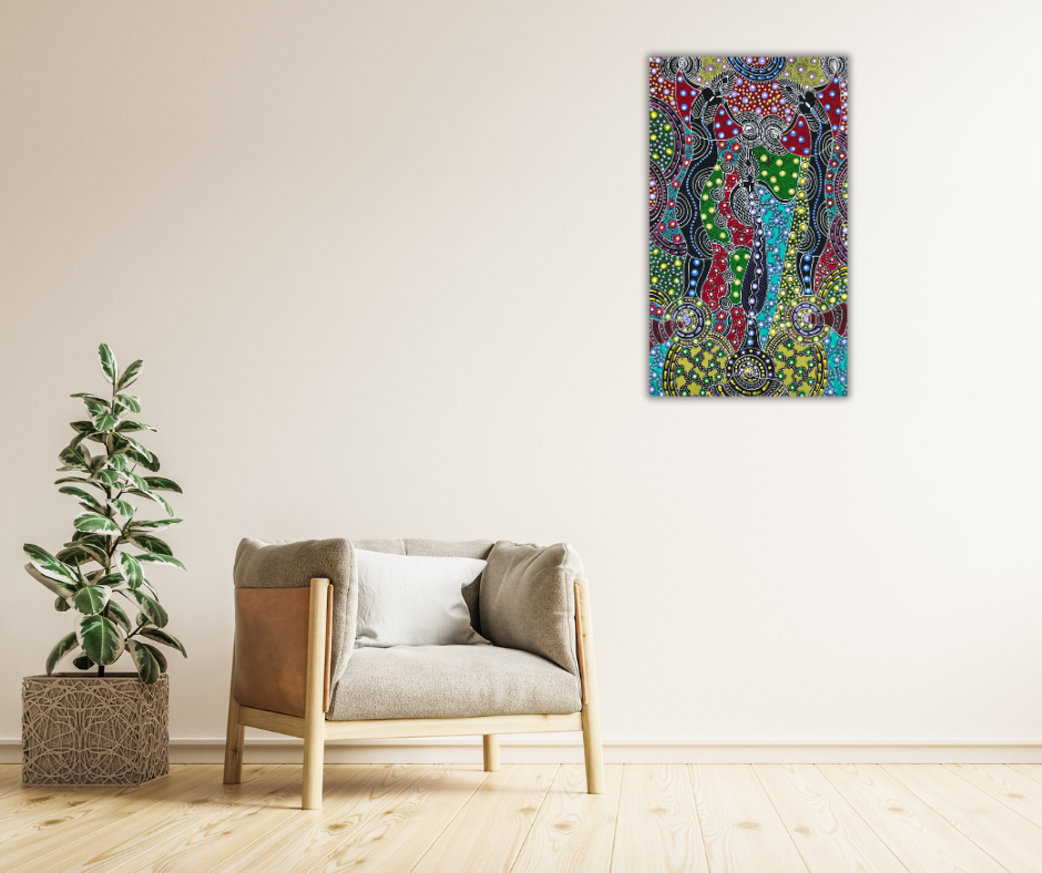 Santa Teresa + Ltyentye Apurte + Dot Art + Painting + Colour + Dreamtime Sisters + Indigenous Art + Aboriginal Art + Australian Art + Painting for Sale + Darwin Based Gallery + Family owned gallery + art for sale + painting for sale
