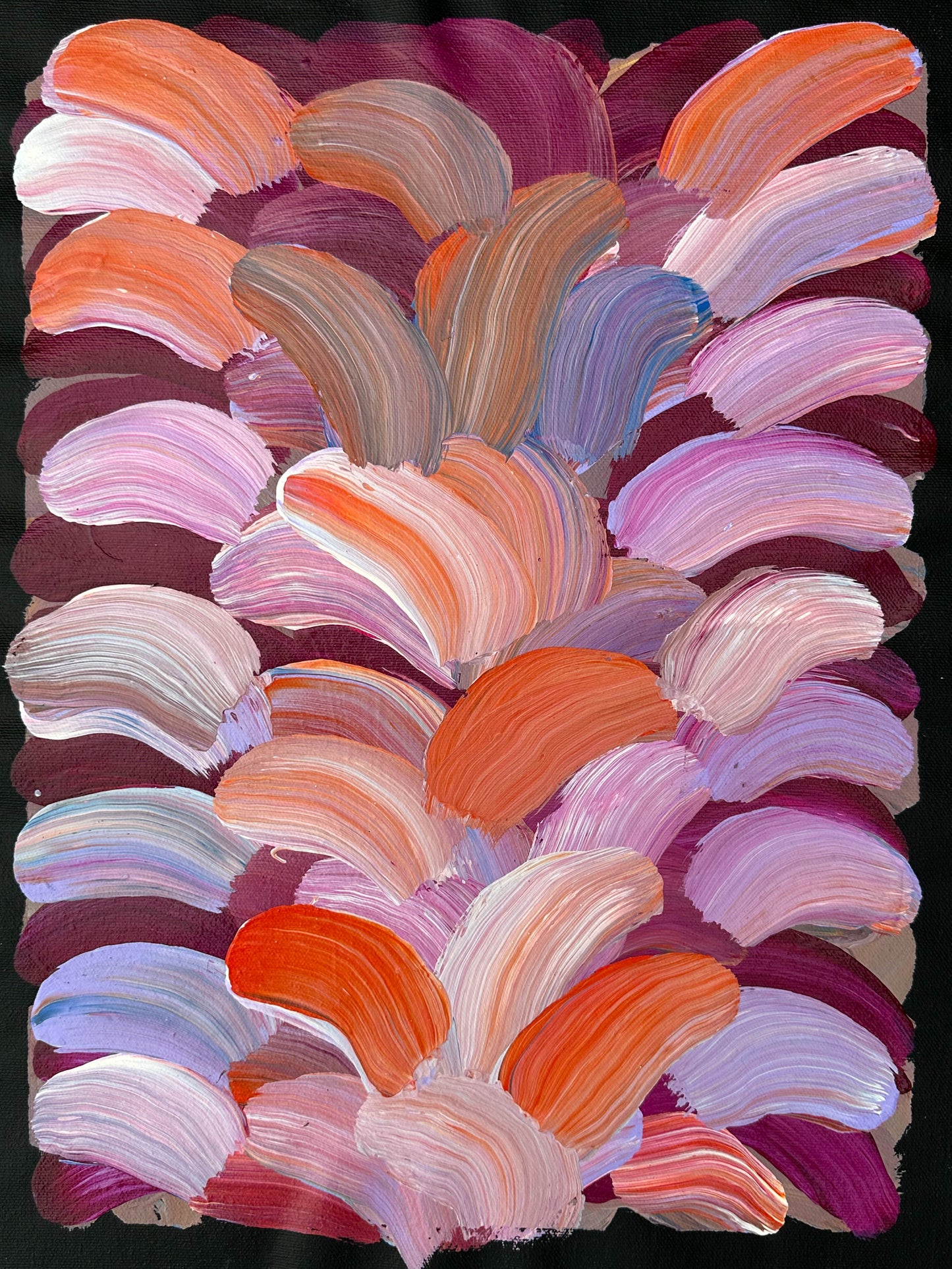 Gloria Tamerre Petyarre - Utopia - Bush Medicine Leaves - Leaves - Small artwork - Leaves - Contemporary Art - Traditional Art - Aboriginal Art - Indigenous Art - Australian Art - Darwin Based Gallery - Petyarre sisters -