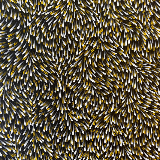 Gloria Tamerre Petyarre Pitjara + Utopia + famous artist + Indigneous art + Aboriginal art + Australian art + Famous artist + art for sale + Painting for sale + artwork for sale + bush medicine leaves + altyerre aboriginal art + Darwin based gallery + large painting + original art + home decor + decor + interior + interior design + wall art + family based business