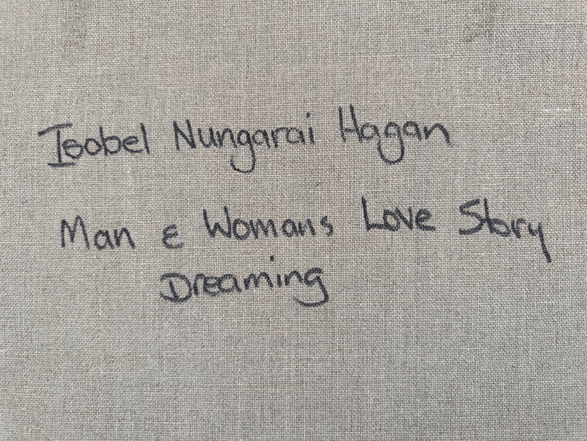 Isobel Hagan Nungarrayi + Yuelamu + Mt Allen +Indigenous Art + Aboriginal Art + Australian Art + Art Gallery + Art for Sale + Painting for sale + Dot Painting + dot art work + trradtional art + yellow + orange + grey + white + brown + footprints + darwin based gallery + family owned gallery +