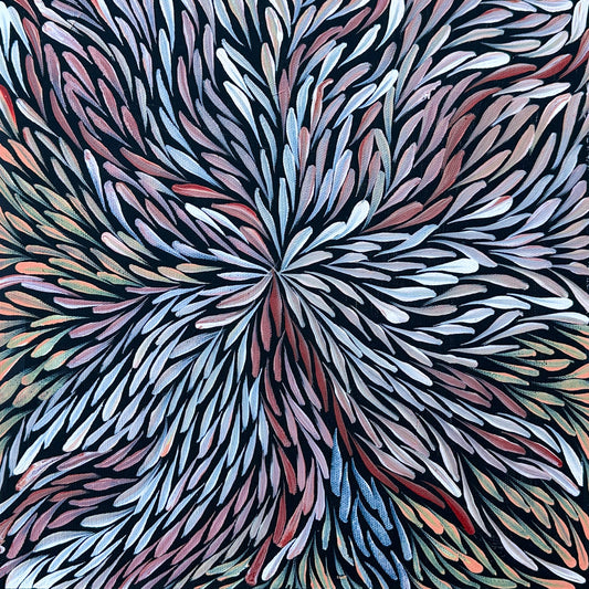 Jeannie Pitjara Petyarre Bush Medicine Leaves Utopia Indigenous art Aboriginal Art Australian Art Painting
