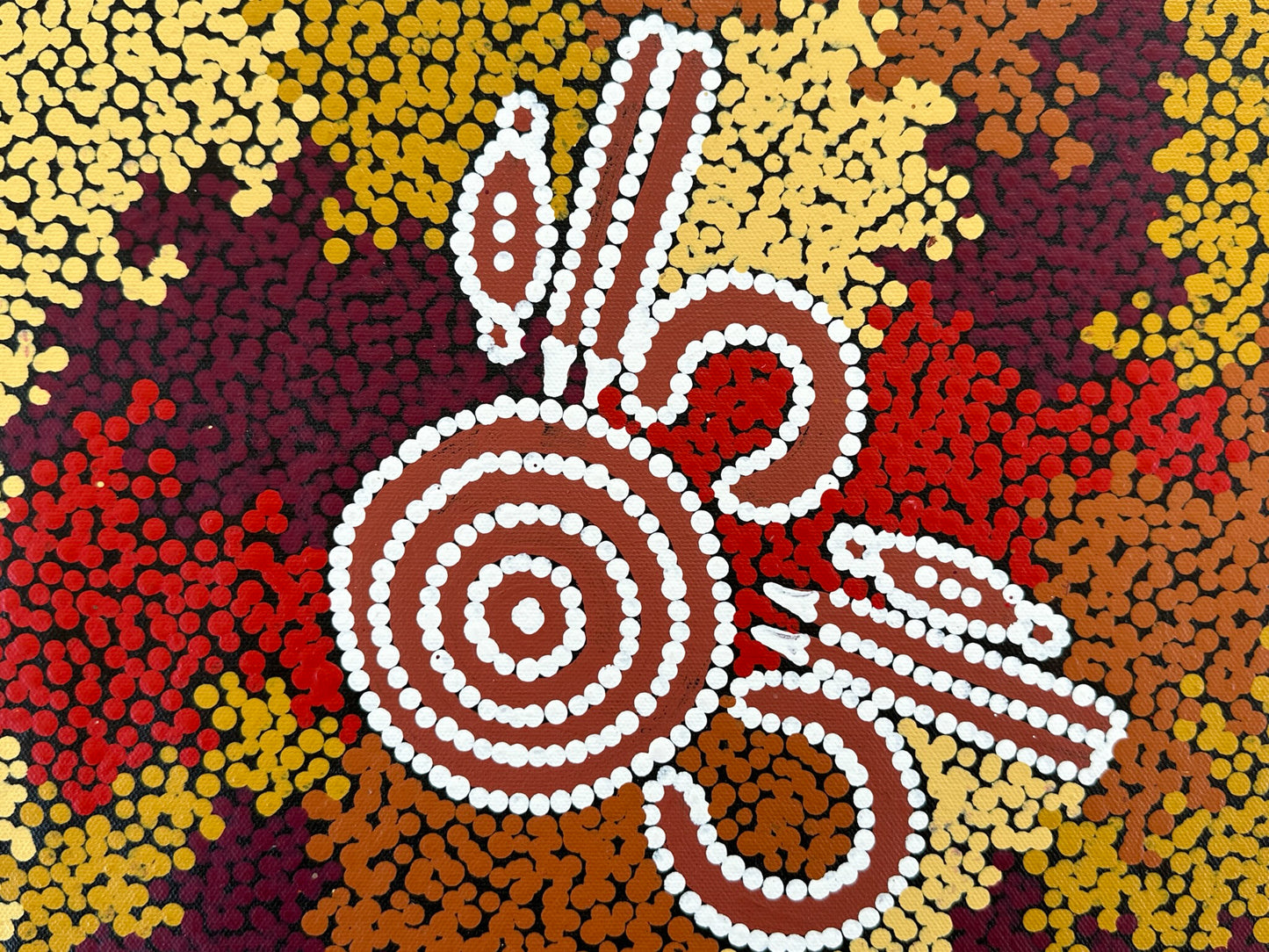 LYNETTE GRANITES NAMPIJINPA - Bush Fire Dreaming & Two Men West of Yuendumu