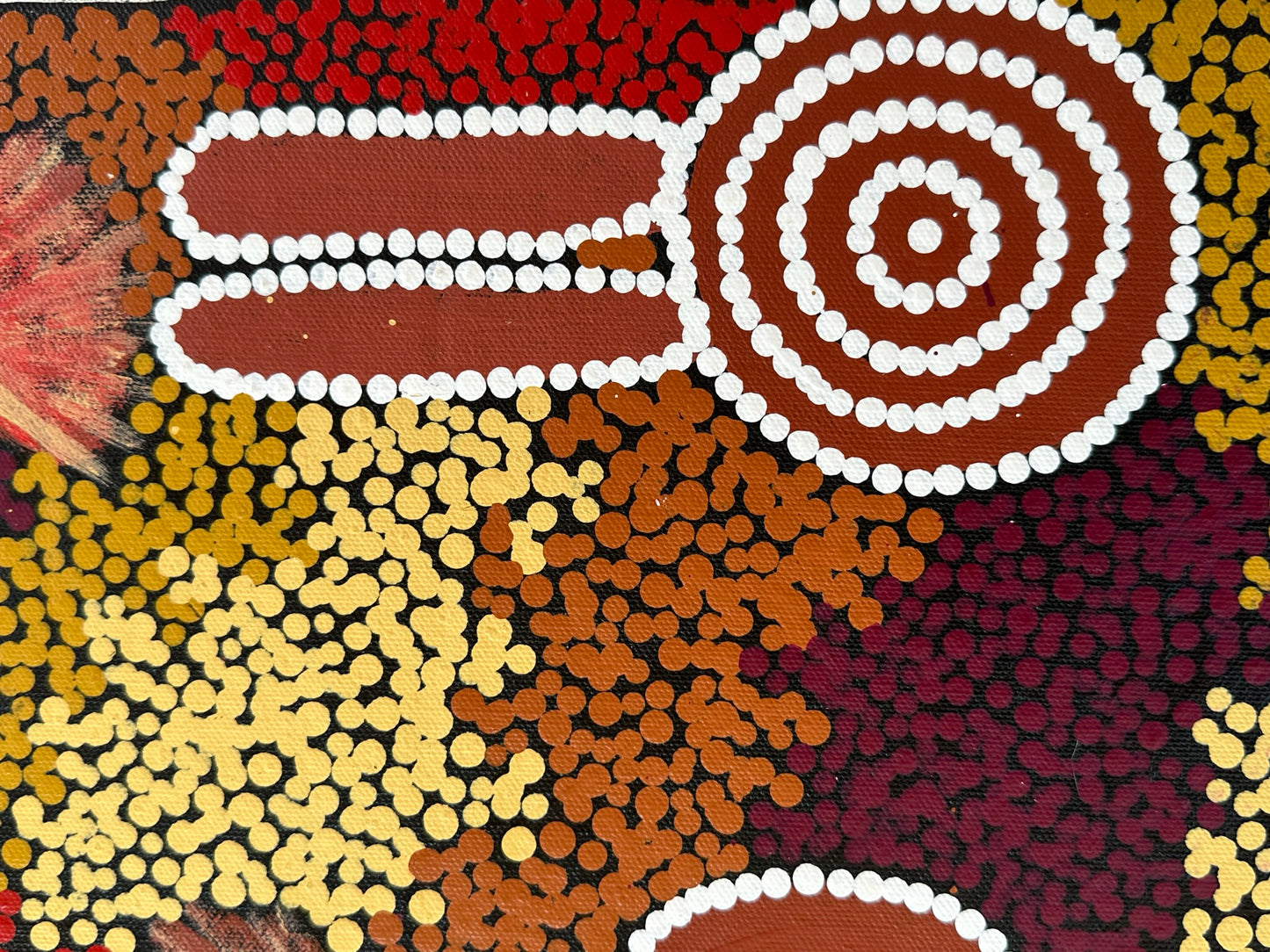 LYNETTE GRANITES NAMPIJINPA - Bush Fire Dreaming & Two Men West of Yuendumu