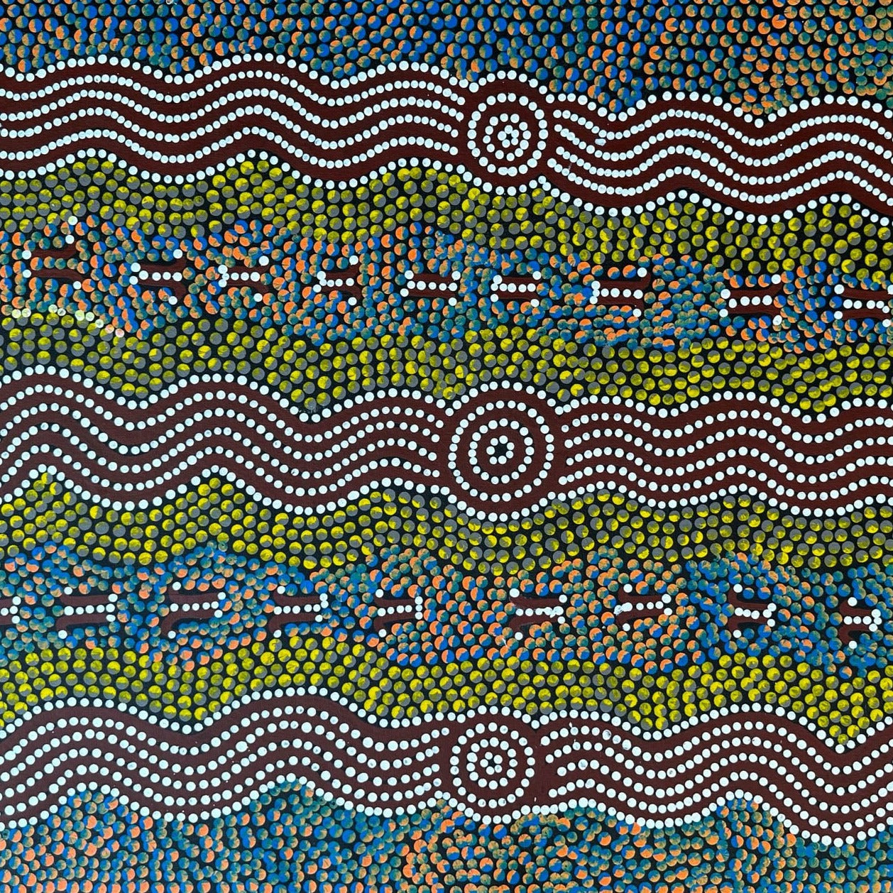 Lucy Ross Napurrurla - Wallaby Dreaming - Aboriginal Art - Indigenous Art - Australian Art - Dot Art - Dot Painting - Darwin Based Gallery