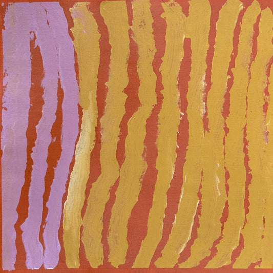 Makinti Napanangka + Aboriginal Art + Indigenous Art + Australian Art + Art Gallery Based In Darwin + Ochre Colours + Artwork + Painting + Art Collector + Famous Indigenous Artist + Contemporary Art