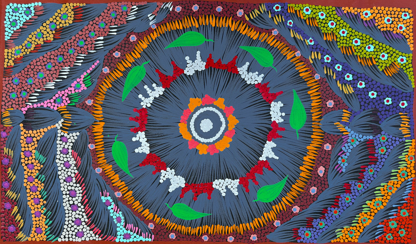 Mt Liebig + Bush Banana + Yuparli + Napangardi + Mary Napangardi Jones + Aboriginal Art + Indigenous Art + dreaming + Utopia + Australian Art + Contemporary Art + Art Gallery + Interior Décor + Décor + Artist + Wall Art + Home décor + Office Décor + Altyerre Aboriginal Art + Altyerre +Arnwetky + Art for sale + art + painting + painting for sale + First Nation Art + Australian Indigenous Art + First Nations Art + Authentic Aboriginal art + Iconography + traditional art + contemporary art + art lover