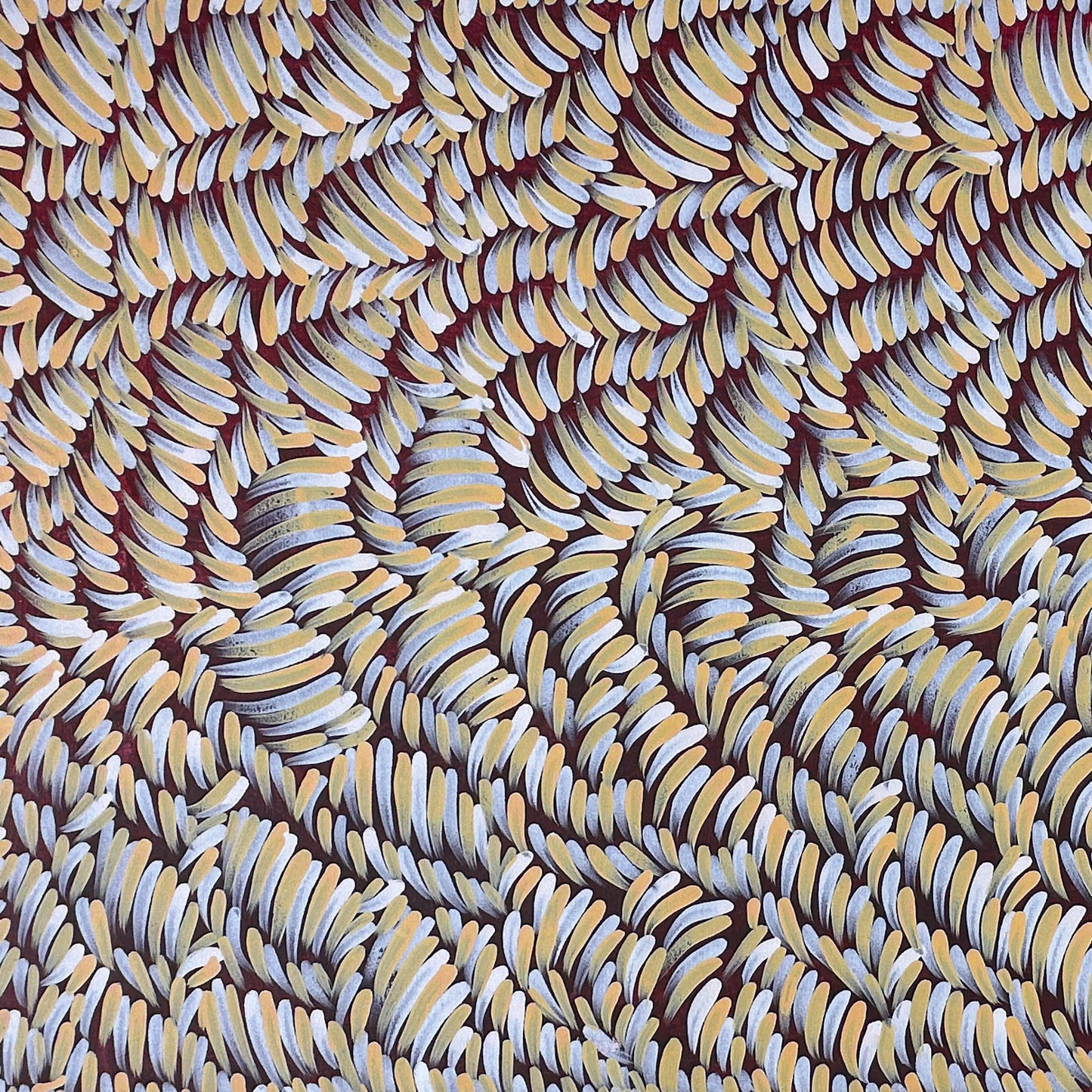 Mary Rumble Pitjara + Utopia + Bush Medicine Leaves + Altyerre Aboriginal Art + Art gallery + indigenous art + Australian Art + aboriginal art + darwin based gallery + family owned business + home decor + wall art + art work + painting + decor + interior + interior designer +