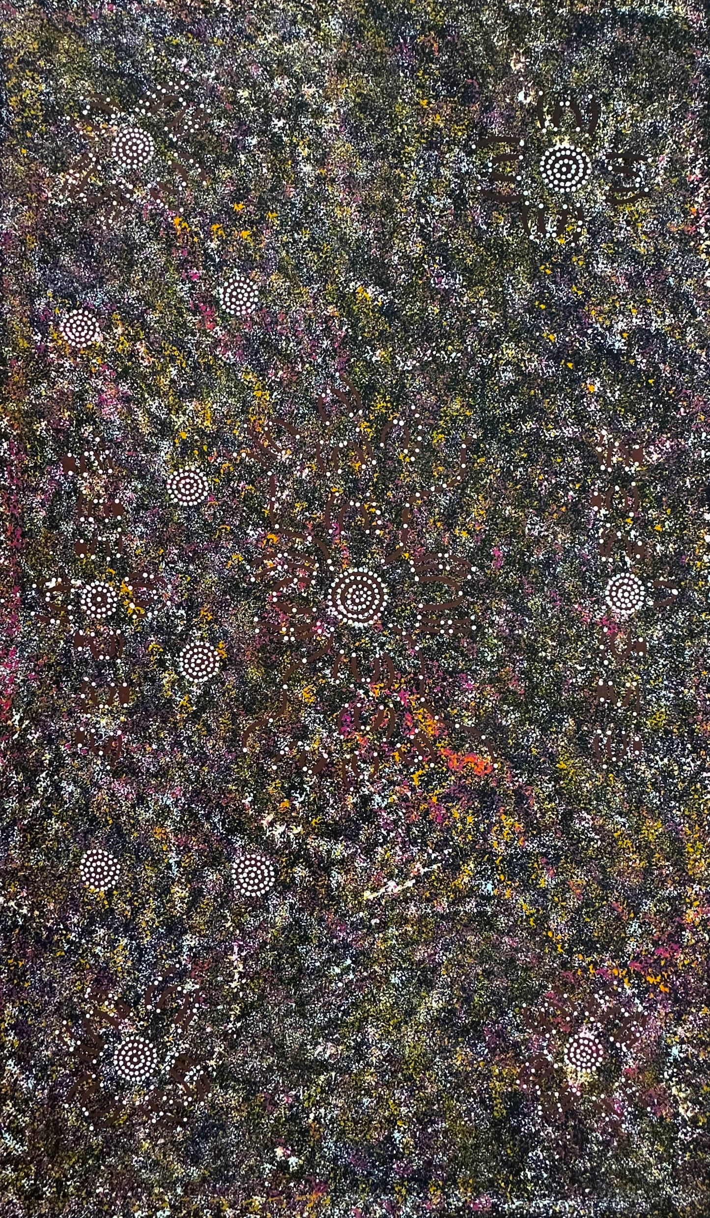 Mary Ross Nabarula + Willowra + Indigenous Art + Aboriginal Art + Australian Art + Darwin Based Gallery + Dot Art Painting + Beautiful Artwork + Art for sale + painting for sale