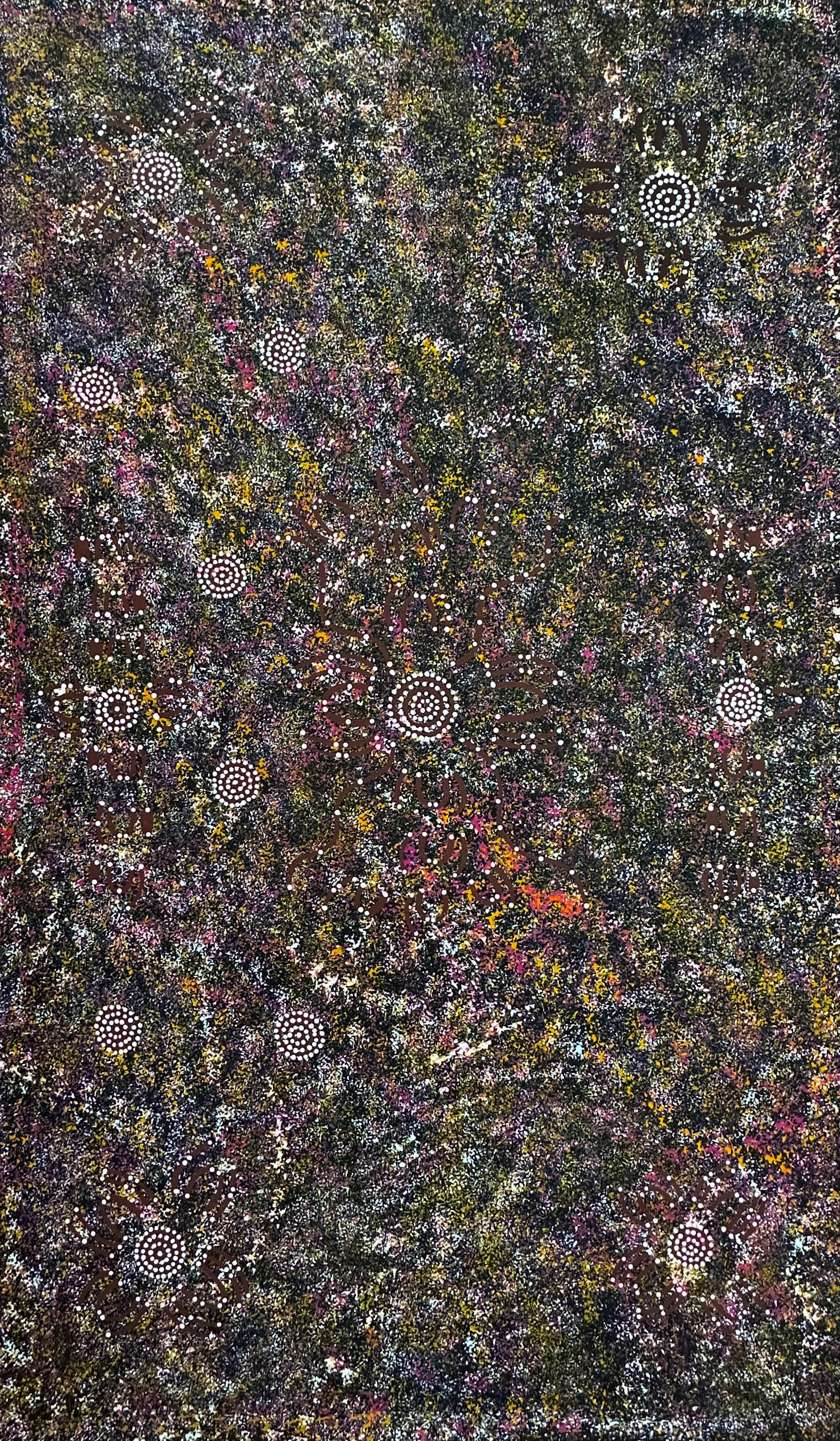 Mary Ross Nabarula + Willowra + Indigenous Art + Aboriginal Art + Australian Art + Darwin Based Gallery + Dot Art Painting + Beautiful Artwork + Art for sale + painting for sale