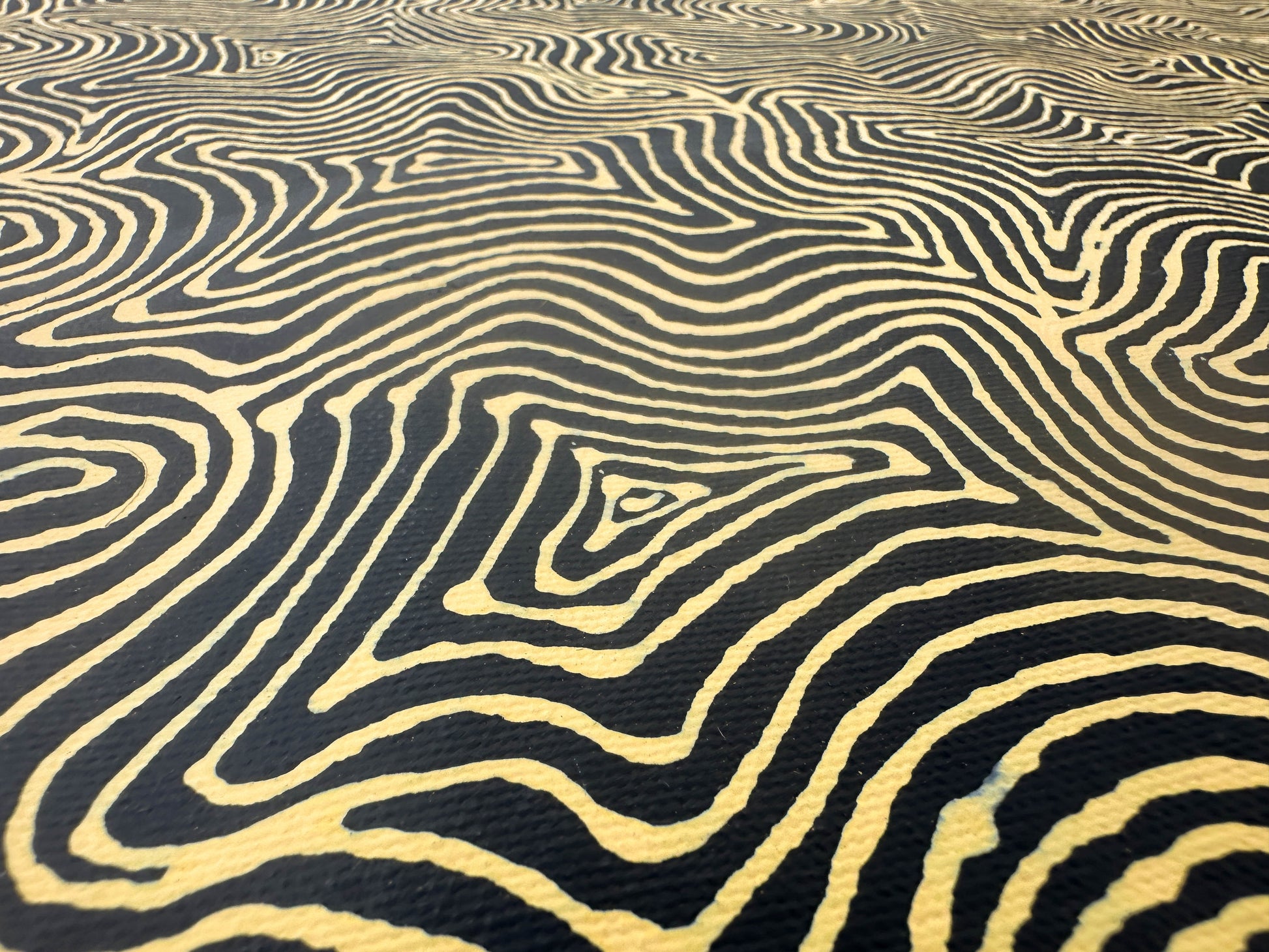 Mary Rumble Pitjara Petyarre + Utopia + Body Art + Aweyle + womens dreaming + hypnotic + mesmerising + yellow + altyerre + altyerre aboriginal art + home decor + office decor + interior design + painting for sale + art work for sale + art for sale + art gallery + large artwork