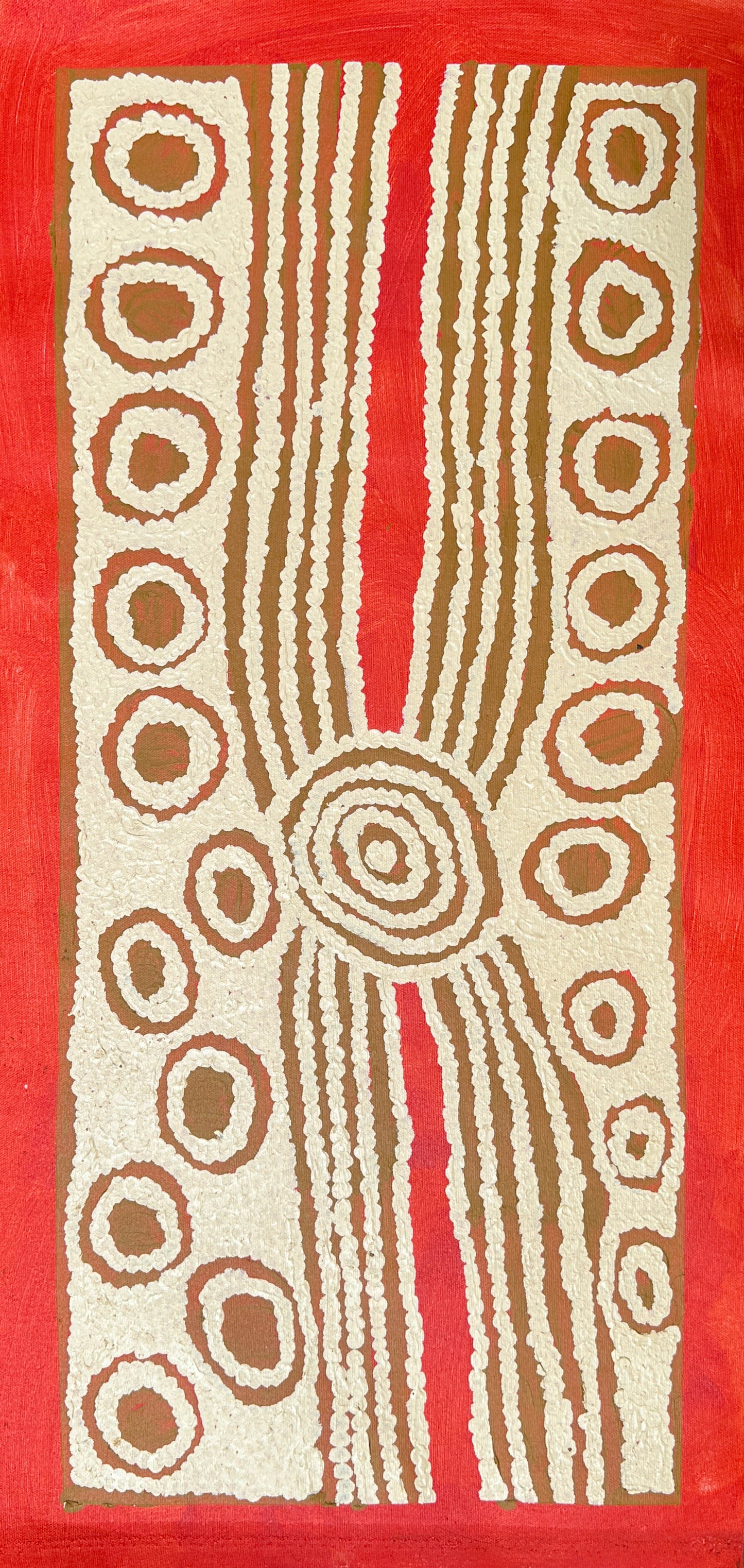 Ningura Naparrula Gibson, Wirrulnga, Western Desert Art, Australian art, Indigenous Art, Aboriginal art, art for sale, painting for sale, famous indigenous artist, Aboriginal art for sale, Indigenous art for sale, Women’s ceremony, dreaming, Altyerre Aboriginal Art, Art gallery, Darwin gallery, kintore, Pintupi, Australian stamp, paris, art collector, art lover, ethical art, original art, direct from the artist, muse du quai branly, décor, office décor, wall art, interior decorating, interior, home décor,