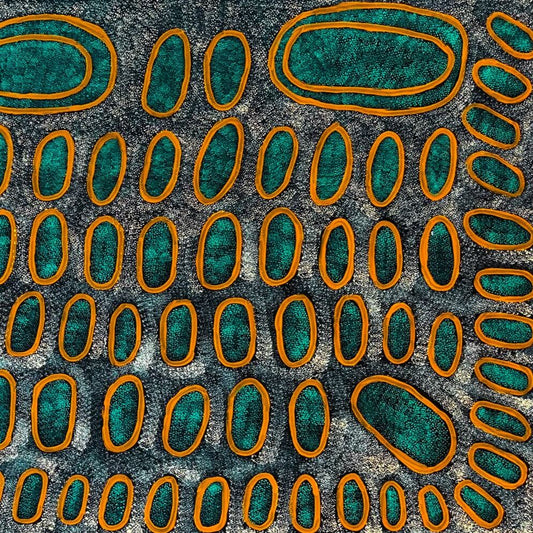 Ngoia Pollard Napaltjarri Swamps at Nyrripi Aboriginal Art - Acrylic on Linen