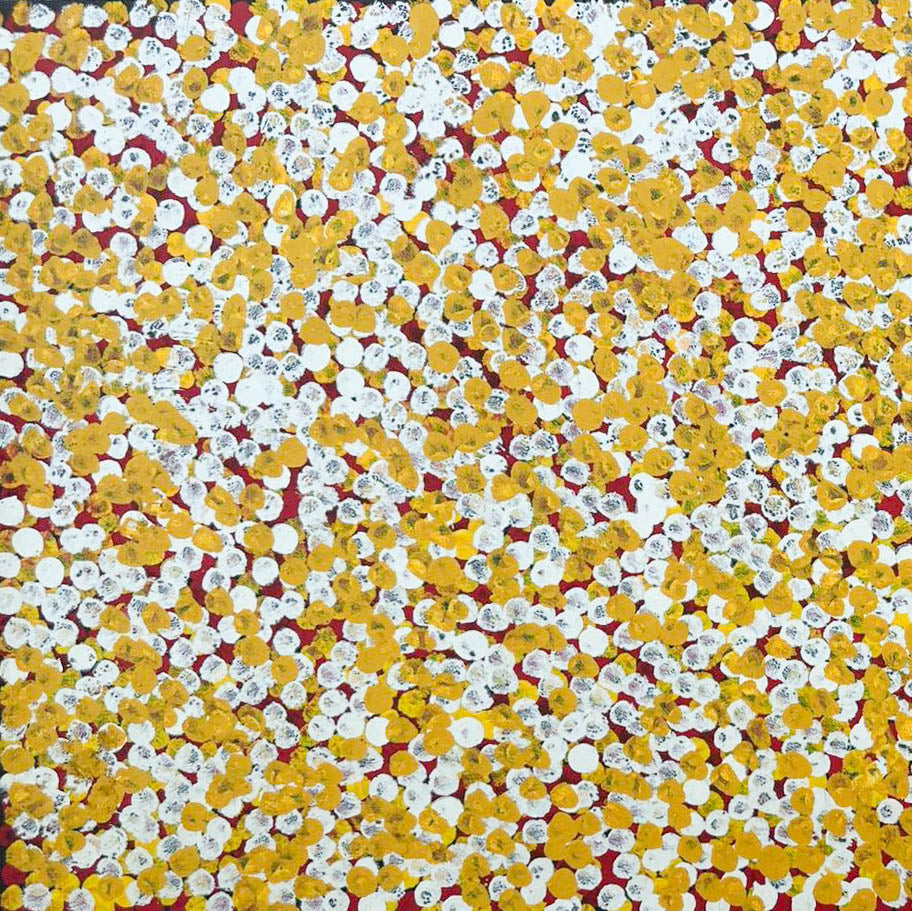 Polly Nangala + Polly Ngale + Polly Nelson Nangala + Polly Nelsen Ngale + Polly Nungala + Polly Ngal + Anmatyerre + Alyawarre + Bush Plum + Aboriginal Art + Indigenous Art + Linen + Utopia + Australian Art + Contemporary Art + Art Gallery + Interior Décor + Décor + Artist + Wall Art + Home décor + Office Décor + Altyerre Aboriginal Art + Altyerre +Arnwetky + Art for sale + art + painting + painting for sale + First Nation Art + Australian Indigenous Art + First Nations Art + Authentic Aboriginal art +