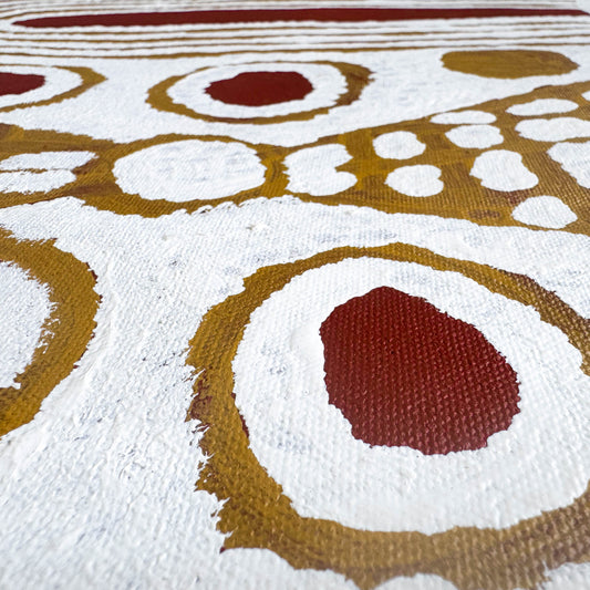 susan gibson napaltjarri, susan gibson, susan napaltjarri gibson, womens ceremony, tingari, symbolism, iconography, kintore, pintupi, western desert art, northern territory, aboriginal art, indigenous art, australian art, traditional art, authentic art, ethical art, original art, art, painting, altyerre aboriginal art, darwin gallery, art gallery, art for sale, painting for sale, family business, wall art, decor, interior design, interior decor