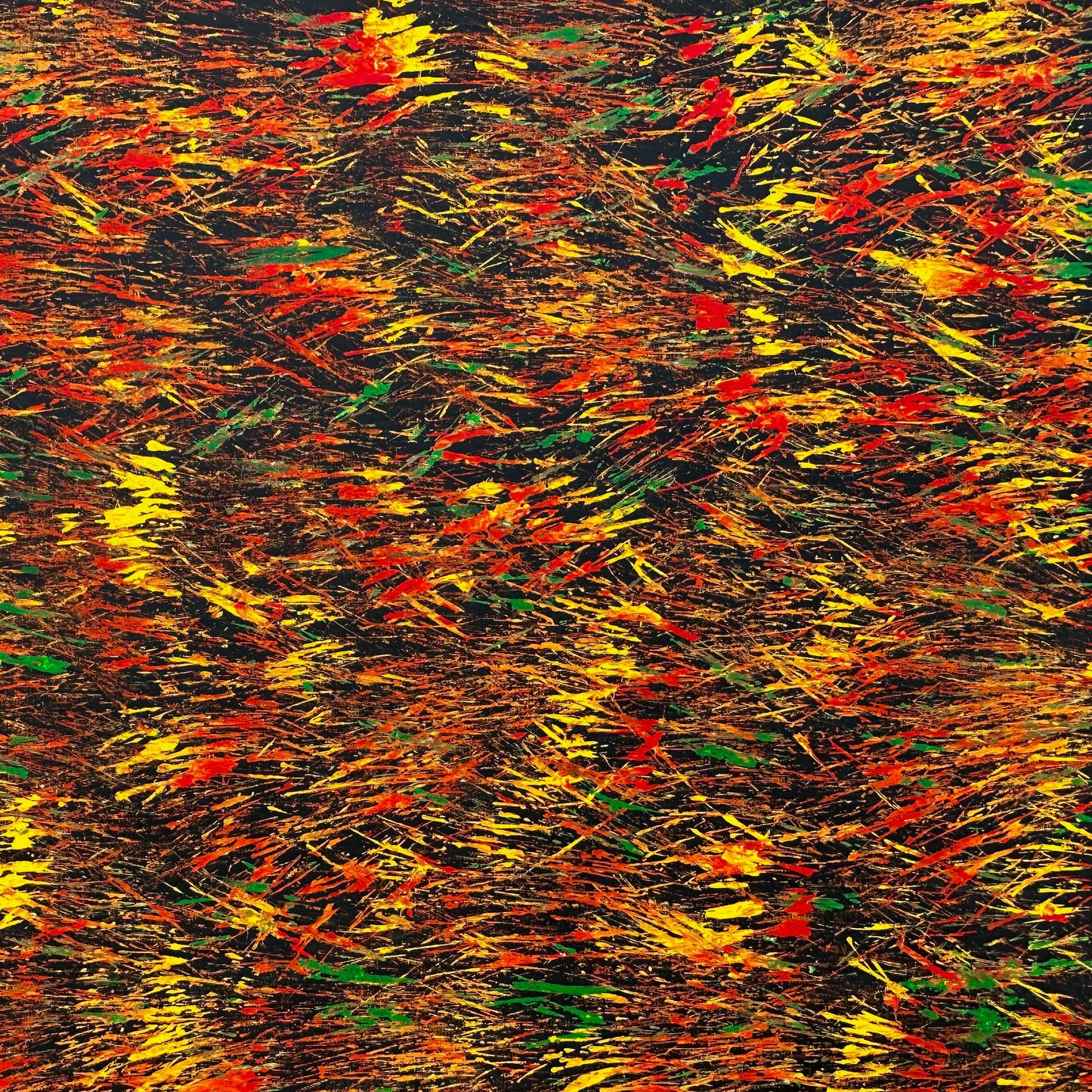 Tjanpi Kampanyi + Burning Grass + Ingigenous Art + Aboriginal Art + Australian Art + Abstract Art + Contemporary Art + Darwin Based Gallery + yellow + Green + Orange + red + Fire + Traditional Ways + Alice Springs + Kings Canyon +