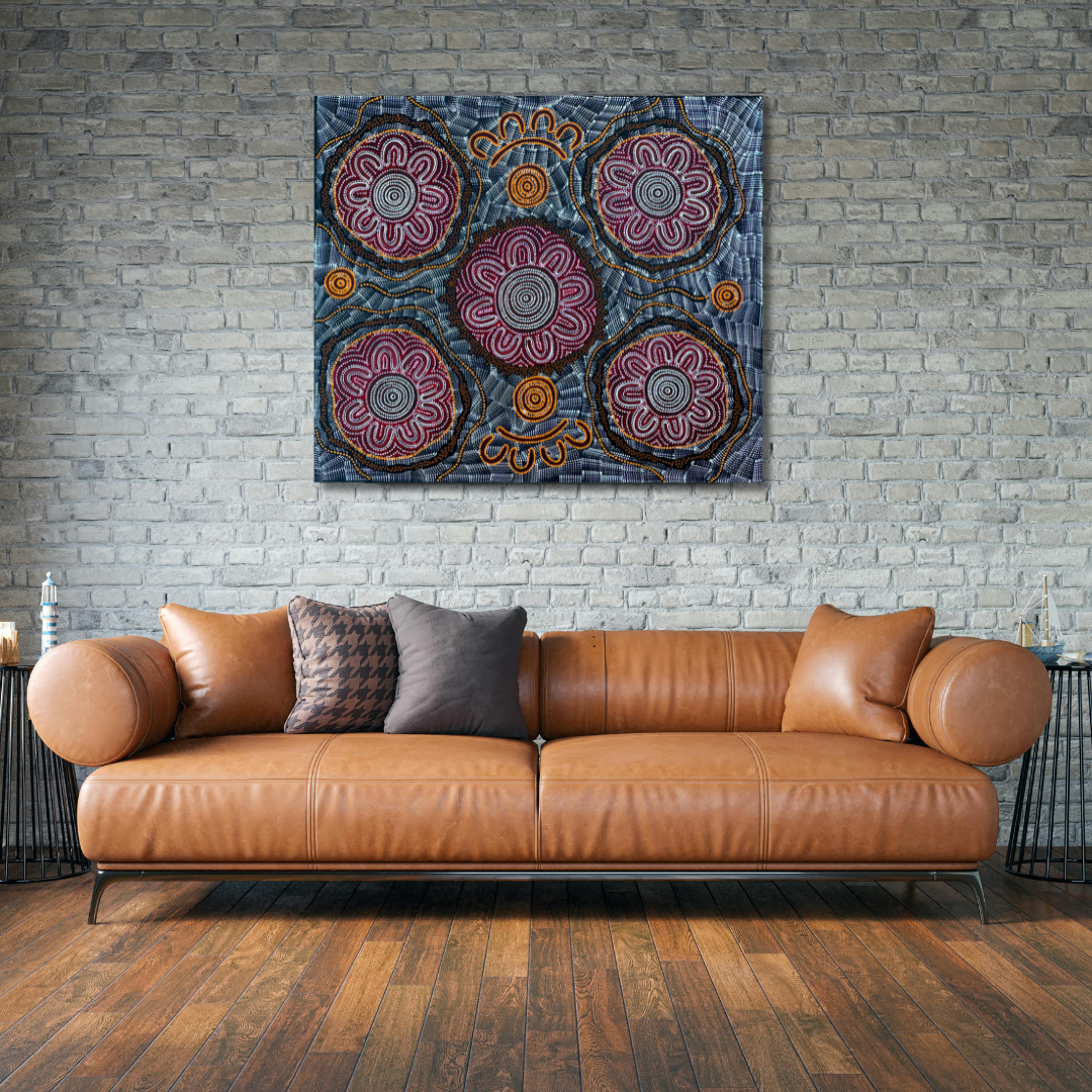 #juliannenungarrayiturner # #indigneous artist #aboriginal art #australian art #art for sale #painting for sale #art collector #dreaming #altyerre aborigial art #art gallery #darwin gallery #art décor #interior design #family owned business #EthicallySourcedArt #direct from the artist #originalart #art #painting #dotart #dotartwork #dotpainting #large artwork #beautiful artwork #orchre colours #women’s ceremony #altyerreaboriginlart #dreaming #songlines