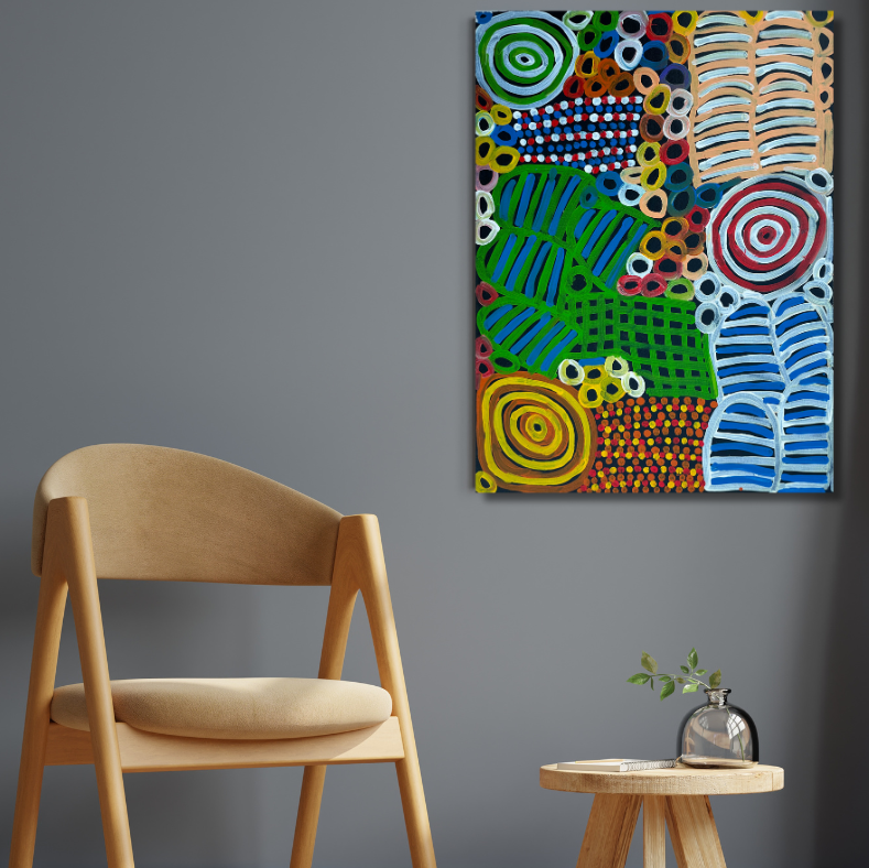 Betty Club Mbitjana, Utopia, Anwekety, Awelye, Women’s Dreaming, Art for Sale, Indigenous Art for sale, Aboriginal art for sale, Australian Art, art for sale, painting for sale, art décor, interior décor, décor, womens ceremony, art work, art gallery, Altyerre Aboriginal Art, Darwin Art Gallery, Utopia, Utopian artist, art, painting, Ethical art, original art, direct from the artist, family business, famous artist, art lover, iconic art, art story, female artist, minnie pwerle, symbolism, iconography, women