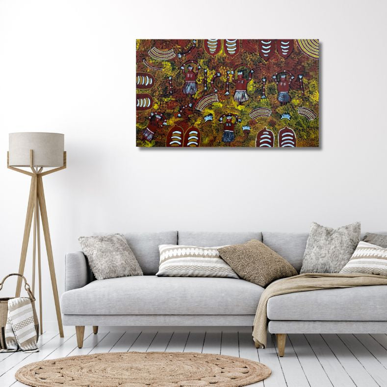 Janet golder Kngwarreye, utopia, bush tucker, yam flower, awelye, indigenous art, aboriginal art, Australian art, indigenous art for sale, art, indigenous painting for sale, family business, original art, authentic art, ethical art, altyerre aboriginal art, décor, interior design, art collector, art lover, art gallery, Darwin gallery,