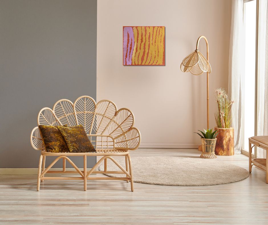 Makinti Napanangka + Aboriginal Art + Indigenous Art + Australian Art + Art Gallery Based In Darwin + Ochre Colours + Artwork + Painting + Art Collector + Famous Indigenous Artist + Contemporary Art