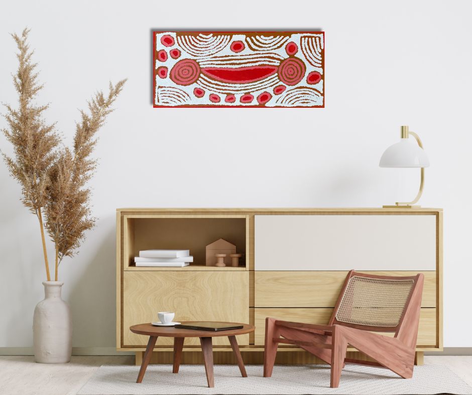 Ningura Naparrurla Gibson + Art + Painting + Indigenous Art + Aboriginal Art + Australian Art + Traditional Art + Iconography + symbolism + Darwin Based Gallery + Dot Art Painting