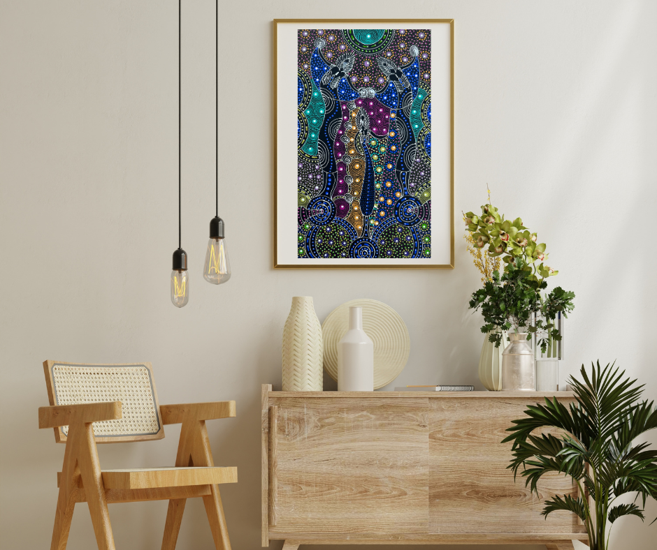 Santa Teresa + Ltyentye Apurte + Colleen Wallace Nungarrayi + Nungari + Dot Art Painting + Dot arwork + Colourful Art + Colour + Dreamtime Sisters + Dreaming + Indigenous Art + Aboriginal Art + Australian Art + Darwin Based Gallery +