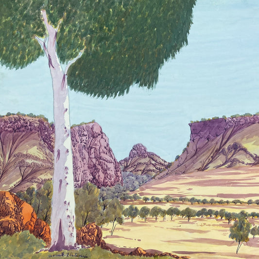 Arnulf Ebatarinja Water Colour Hermannsburg Indigenous art Aboriginal Art Australian Art Intricate
