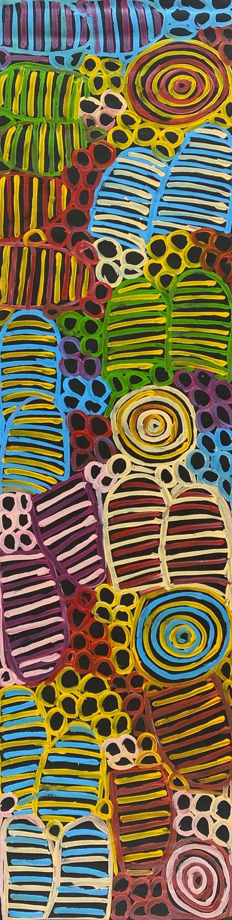 Betty Club Mbitjana, Utopia, Anwekety, Awelye, Women’s Dreaming, Art for Sale, Indigenous Art for sale, Aboriginal art for sale, Australian Art, art for sale, painting for sale, art décor, interior décor, décor, womens ceremony, art work, art gallery, Altyerre Aboriginal Art, Darwin Art Gallery, Utopia, Utopian artist, art, painting, Ethical art, original art, direct from the artist, family business, famous artist, art lover, iconic art, art story, female artist, minnie pwerle, symbolism, iconography, women