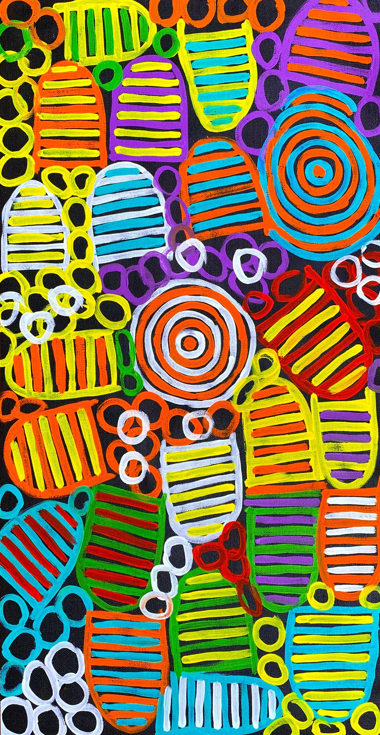 Betty Mbitjana Club - Utopia - Awelye - Women's Ceremony - Body Paint - Art - Painting - Symbolism - Iconography - Darwin Based Gallery- Indigenous Art - Aboriginal Art - Australian Painting