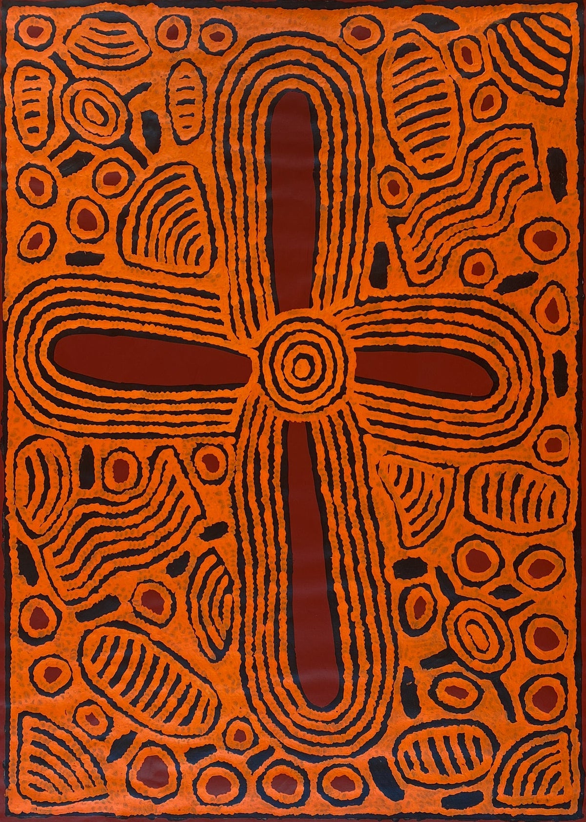 Barbara Napangarti Reid, Gibson Desert, Western Australia, Indigneous art, Aboriginal art, Australian Art, Indigenous art for sale, Aboriginal art for sale, womens ceremony, bush apple, bush tucker, Darwin gallery, altyerre aboriginal art, interior design, Interior décor, family business, outback Australian art, Ngaanyatjarra, Iconography, Symbolism, dreaming