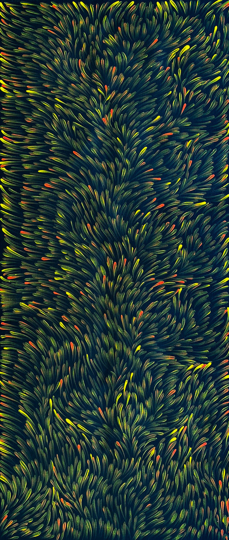 Gloria Tamerre Petyarre, Bush Medicine Leaves, Utopia, Art for Sale, Painting for Sale, Indigenous Art, Aboriginal Art, Australian Art, Darwin Art Gallery, Altyerre Aboriginal Art, Darwin Gallery, famous indigenous artist, aboriginal dreaming, interior décor, home décor, interior decorating, leaves, Iconic, office decor