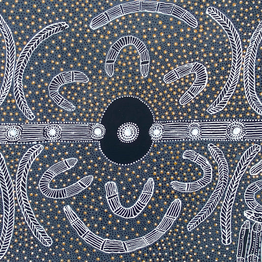 June Bird Nangala Ngale Petyarre Aboriginal Art Indigenous Art Australian Art Bush Plum Traditional Art Dot Art Painting Culture