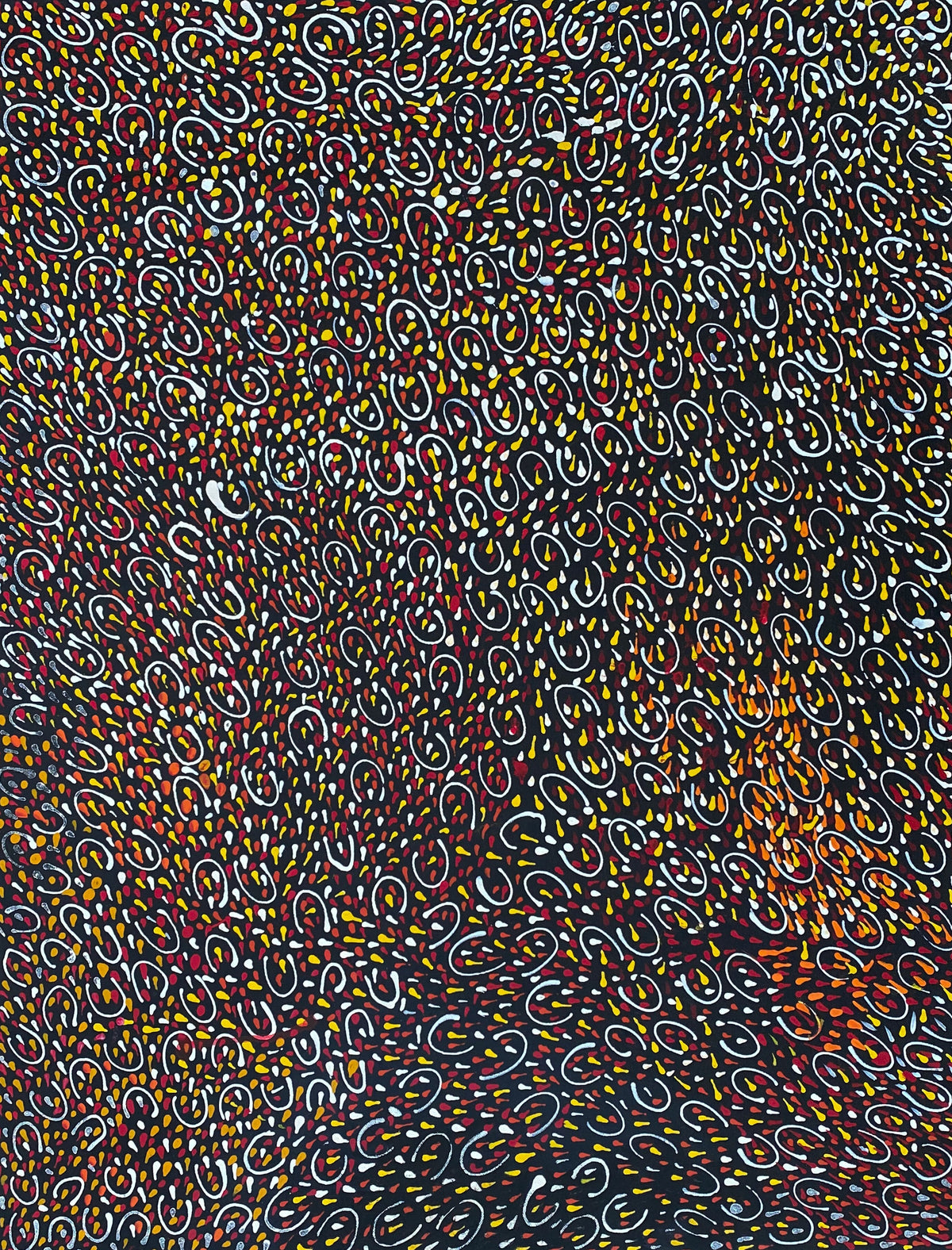 Jeannie Petyarre Pitjara, Bush Medicine Leaves, Bush Yam, Body Paint, Awelye, Bush Seeds, contemporary art, aboriginal art, indigenous art for sale, Australian art, art collector, altyerre aboriginal art, art work, art gallery, Darwin gallery, painting for sale, wall art, northern territory, alice springs, décor, interior décor, interior design, office décor, art lover, famous artist, utopian artist, dreaming, bush medicine, family business, movement, hypnotic, art storytelling, modern art, traditional art