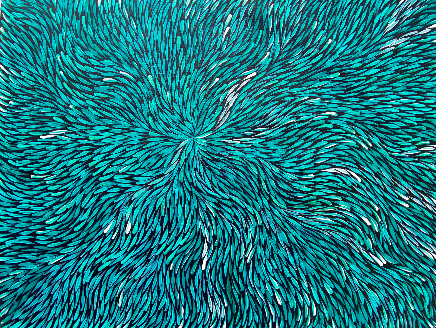 Jeannie Petayrre Pitjara Utopia Indigenous art Aboriginal Art Australian Art Bush Medicine Leaves
