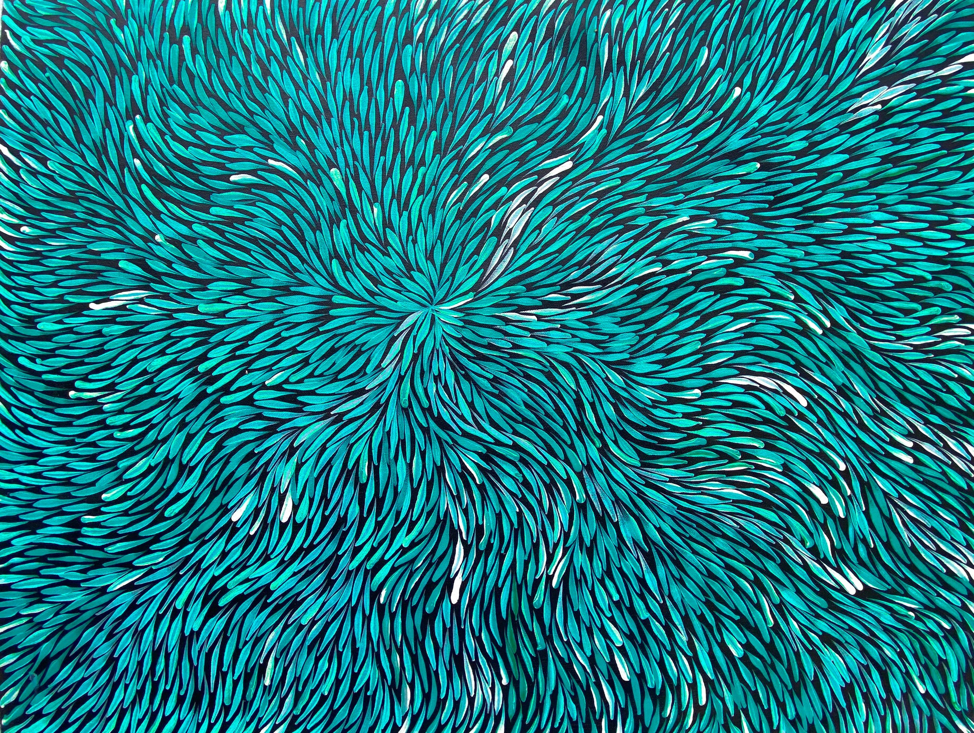Jeannie Petayrre Pitjara Utopia Indigenous art Aboriginal Art Australian Art Bush Medicine Leaves