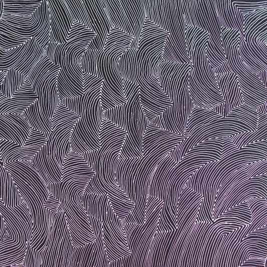 Marcie Turner + Marcia Turner Petyarre + Petyarre + black and white artwork + monochromatic painting + indigenous art + aboriginal art + australian art + innovative art + utopia + linear + mesmerising painting + optical illusion + body paint designs + women's ceremony + women's business + art for sale + painting for sale + artowrk for sale + family owned business + darwin based gallery + online art gallery + interior design + decor + wall art + awelye + utopia + dreaming designs