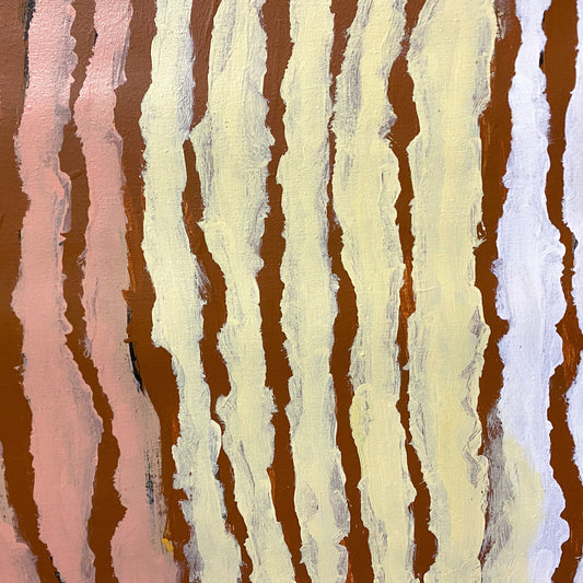Makinti Napanangka, Western Desert, Pintupi, Indigenous art, Aboriginal art, Australian Art, Indigenous art for sale, art collector, dreaming, famous artist, art décor, interior décor, interior design, painting for sale, Darwin gallery, art gallery, altyerre aboriginal art, order or Australia, western desert art