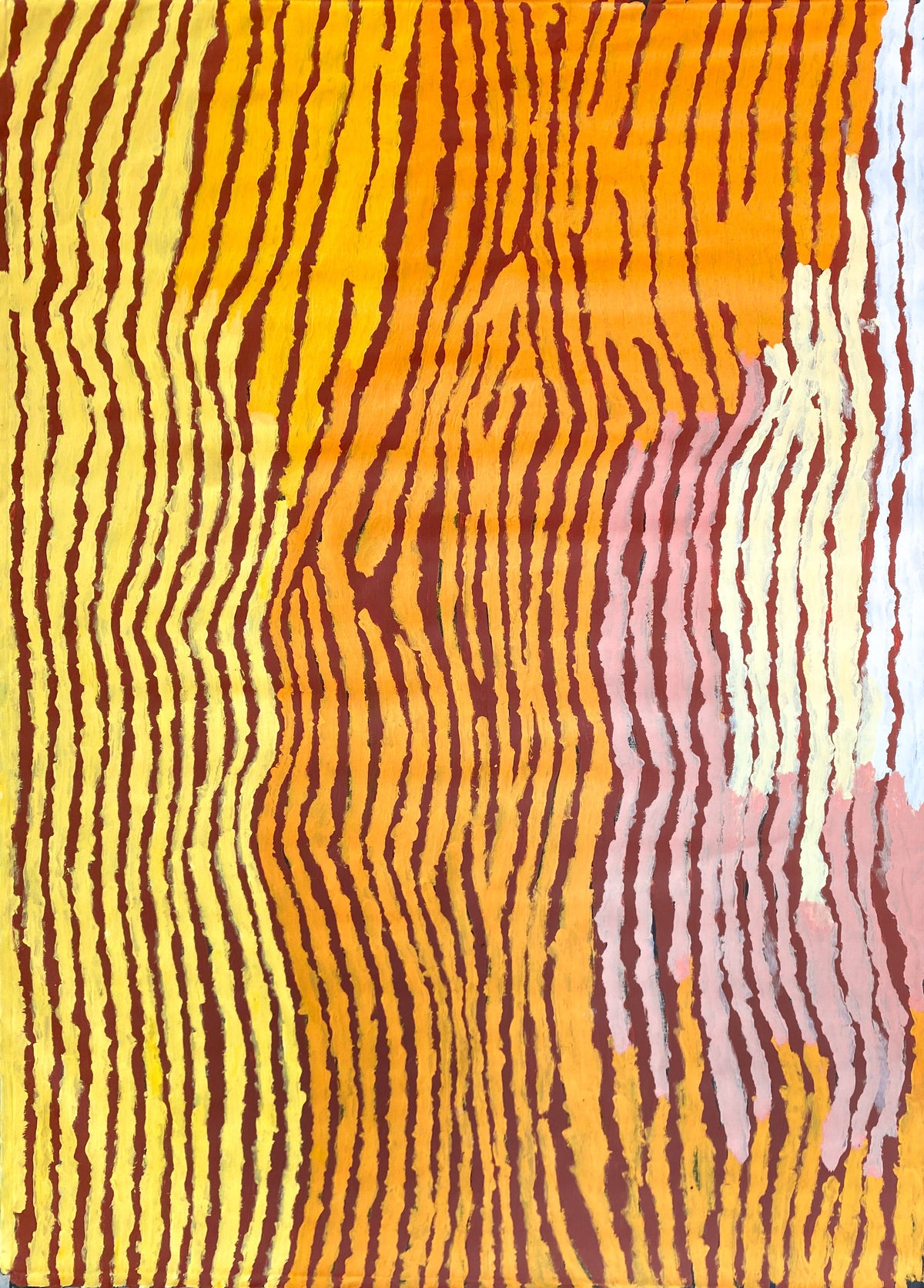 Makinti Napanangka, Western Desert, Pintupi, Indigenous art, Aboriginal art, Australian Art, Indigenous art for sale, art collector, dreaming, famous artist, art décor, interior décor, interior design, painting for sale, Darwin gallery, art gallery, altyerre aboriginal art, order or Australia, western desert art