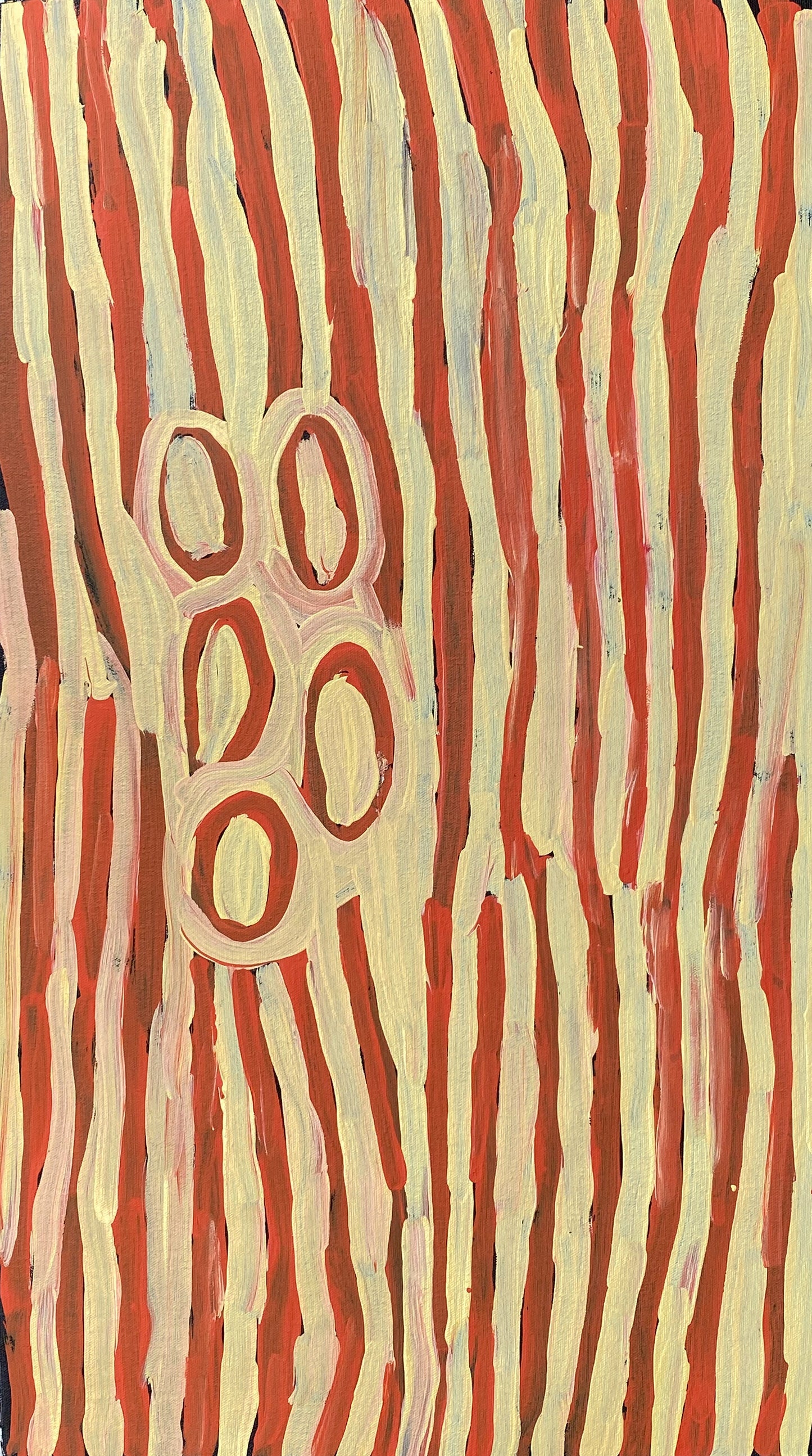 Makinti Napanangka, Western Desert, Pintupi, Indigenous art, Aboriginal art, Australian Art, Indigenous art for sale, art collector, dreaming, famous artist, art décor, interior décor, interior design, painting for sale, Darwin gallery, art gallery, altyerre aboriginal art, order or Australia, western desert art
