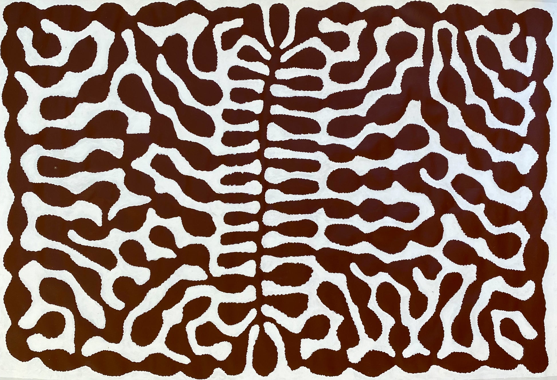 Mitjili Naparrula Watiya Tjuta Indigenous Art Aboriginal Art Australian Art Contemporary Art White Brown Large Painting
