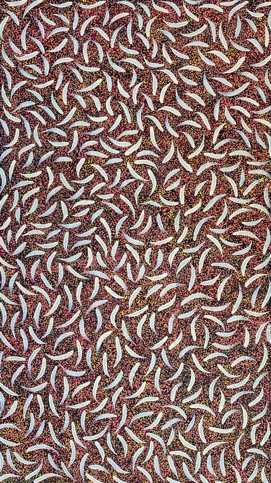 Polly Nelson Nangla, Polly Ngale, Polly Ngal, Utopia artist, Indigenous art, Aboriginal Art, Australian Art, Bush Plum dreaming, dot painting, dot art, art for sale, painting for sale, indigenous art for sale, aboriginal art for sale, altyerre aboriginal art, art décor, interior décor, interior design, colourful, home décor, office décor, art collector, Darwin gallery, art gallery, northern territory, family business, bush tucker, bush food, interior designer, wall art, bush plum dreaming