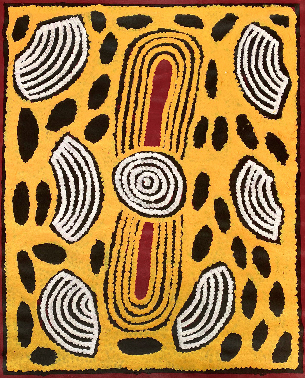 susan gibson napaltjarri, susan gibson, susan napaltjarri gibson, womens ceremony, tingari, symbolism, iconography, kintore, pintupi, western desert art, northern territory, aboriginal art, indigenous art, australian art, traditional art, authentic art, ethical art, original art, art, painting, altyerre aboriginal art, darwin gallery, art gallery, art for sale, painting for sale, family business, wall art, decor, interior design, interior decor