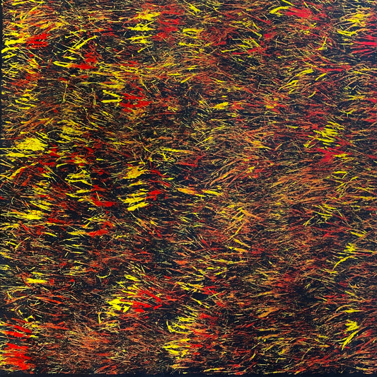 Trephina Sultan + Tjanpi Kampanyi + burning grass + Alice Springs + burn off + fire + innovative artist + indigenous art + aboriginal art + australian art + art for sale + painting for sale + artwork for sale + art gallery + online art gallery + darwin based gallery + family owned business + interior decor + decor + contemporary art
