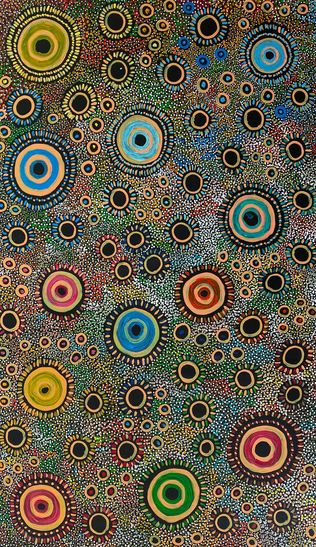 Anna Pitjara Price Petyarre - Indigenous Art - Aboriginal Artwork - Based in Darwin (Australia) - Utopia - Dot Art - Painting 