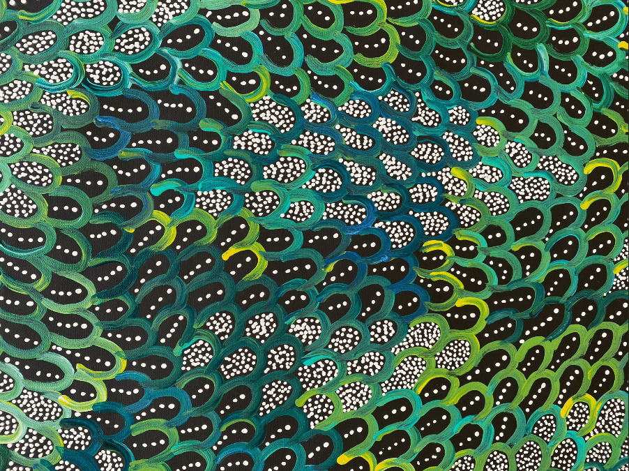 ANNA PITJARA PETYARRE - Yam Seed - Indigenous Art - Aboriginal Artwork - Based in Darwin (Australia)